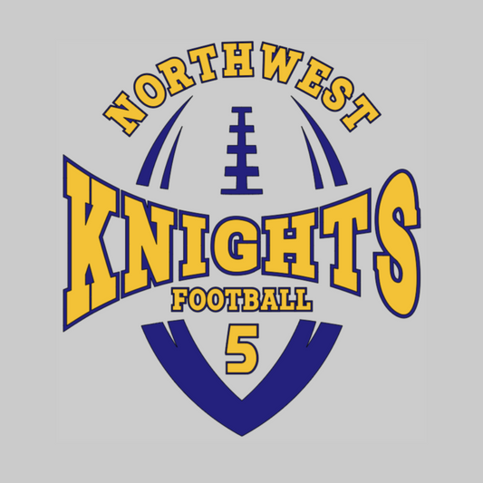 Northwest Knights Football Gray Short Sleeve Tee