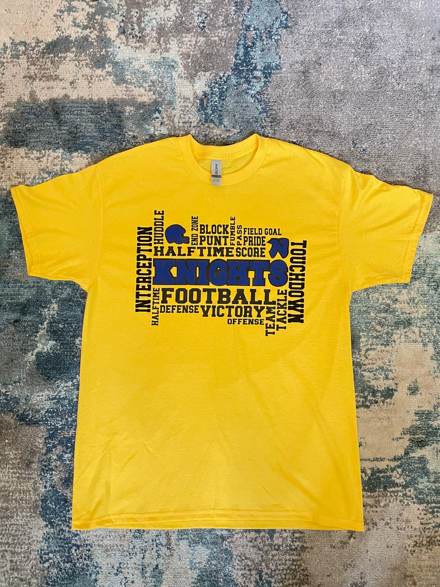 Football Chants Short Yellow Sleeve Tee