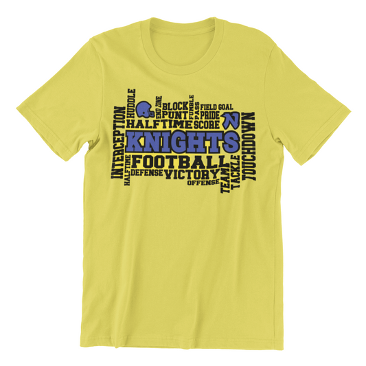 Football Chants Short Yellow Sleeve Tee